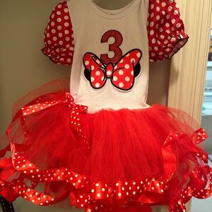 Red Polka Dot Kids 3 Year Old Birthday Dress